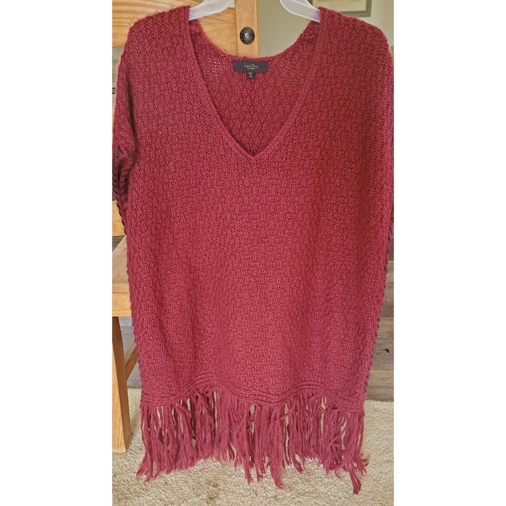 Crochet dress with fringe